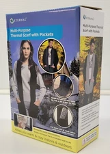 *L) Eternal Multi-Purpose Thermal Scarf with Heat Pack Pockets - Blue