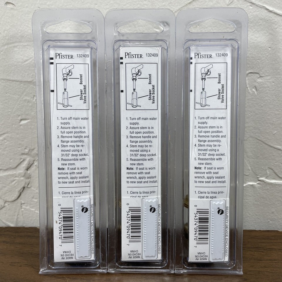 Pfister 910013 Lot of 3 Tub / Shower Hot / Cold Compression Stem