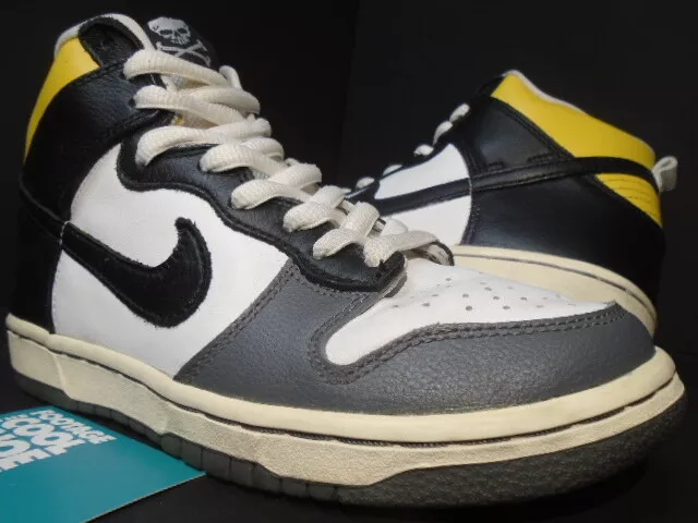 2004 NIKE DUNK HIGH PRO SB DANIEL SHIMIZU SKULL WHITE BLACK YELLOW