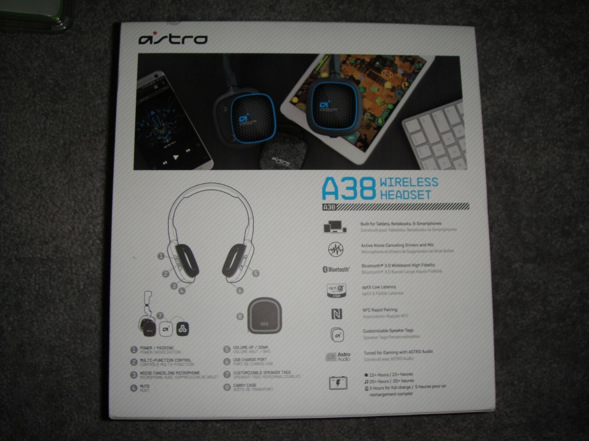 Astro A38 Wireless Bluetooth Headset Noise Canceling Gaming