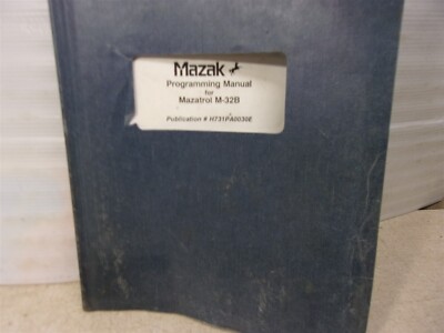 Mazak Programming Manual Mazatrol M-32B #9 *FREE SHIPPING*