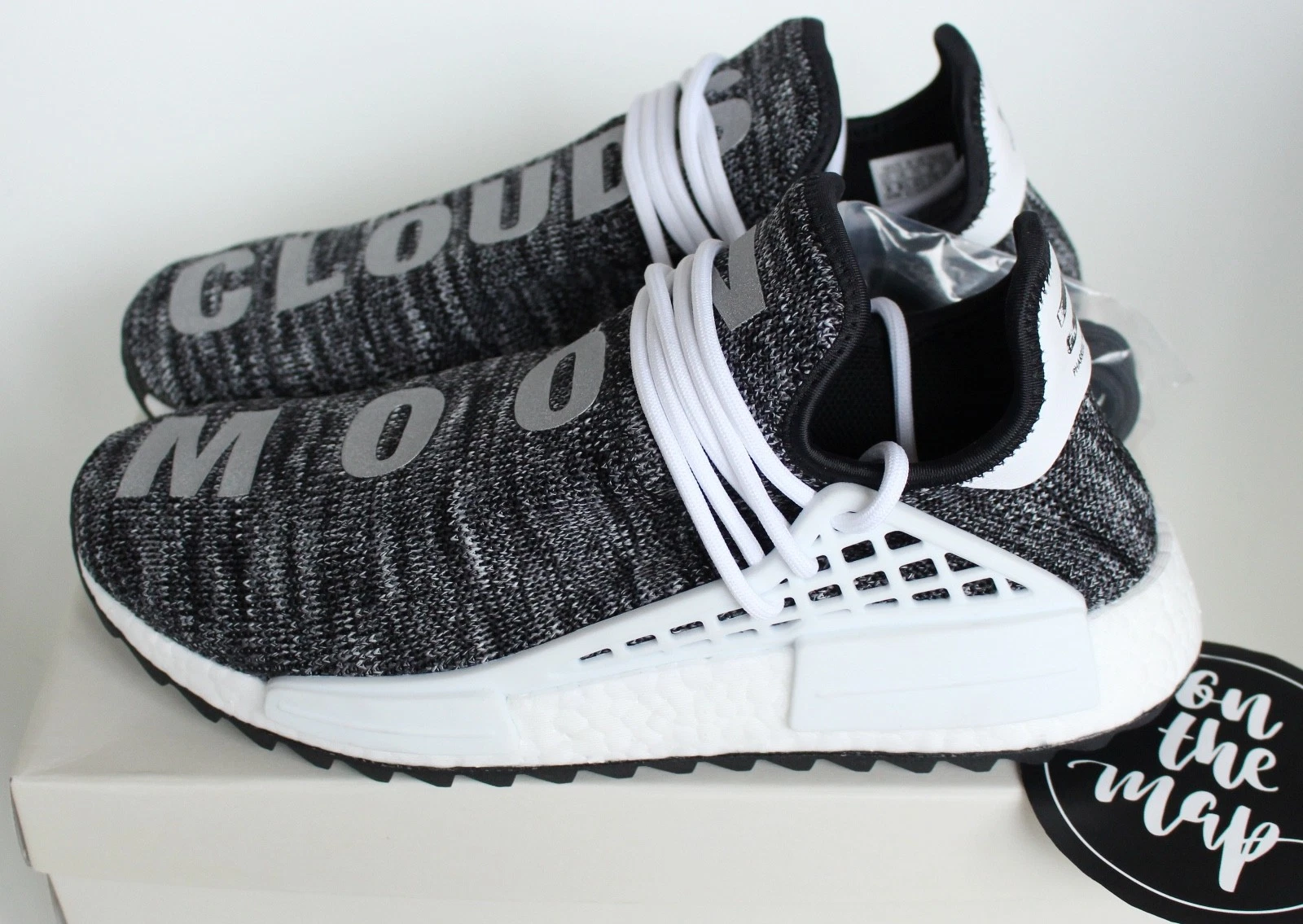 Adidas Pharrell Human Race HU NMD Trail Oreo Black White Grey UK 5 6 7 US New