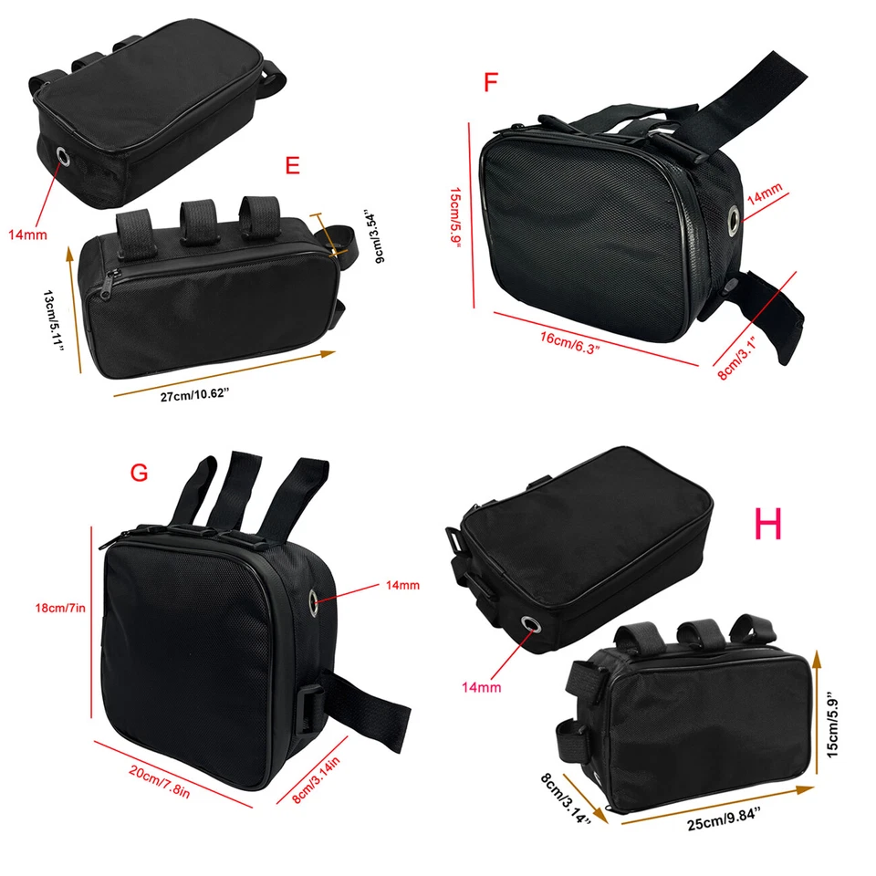 Bicycle Bike Tube Frame Pack Bag Case Battery front Tool Box Storage MTB Ebike - Image 3 of 4