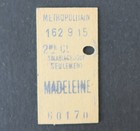 Ancien ticket Paris Métro 1939 MADELEINE Metropolitain Railway Tickets 11