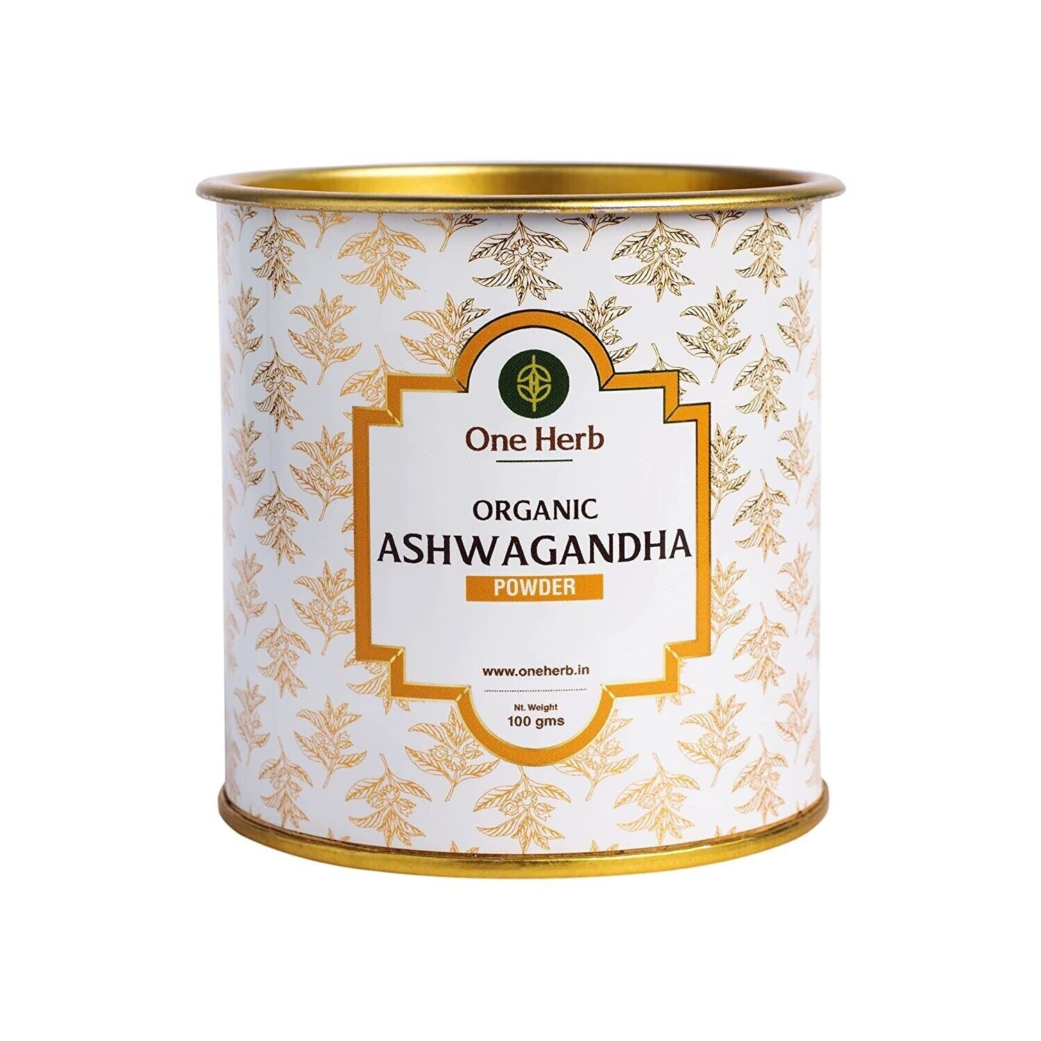 One Herb, Organic Ashwagandha Powder 100 gm, Increases Muscle Mass & Strength