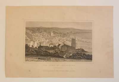 DUGDALE Ashburton, Devonshire (Original 1850 Engraving)