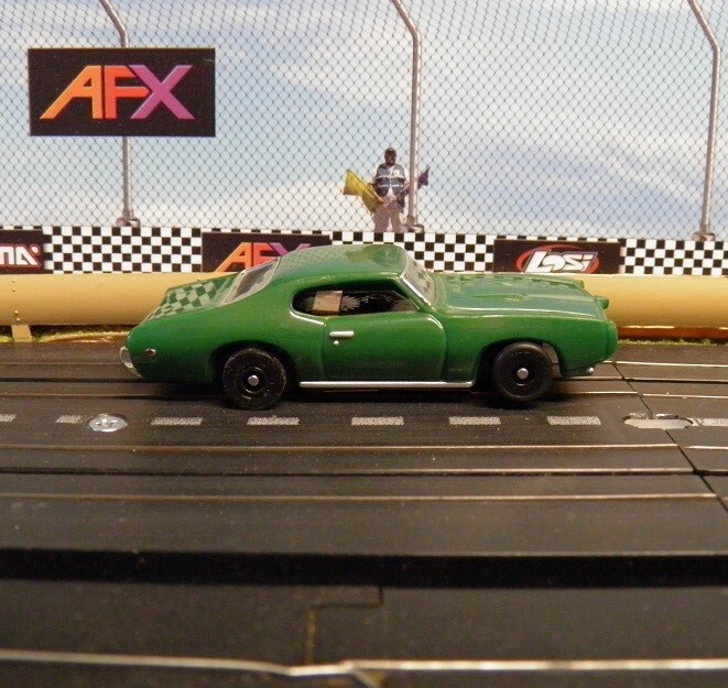 Model Motoring 1999 NOS Green 1969 Pontiac GTO body on a New TFX