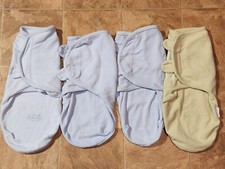 Lot of 4 Baby Summer Soft Fleece Swaddle Me Sleep Sack Wraps Size Small