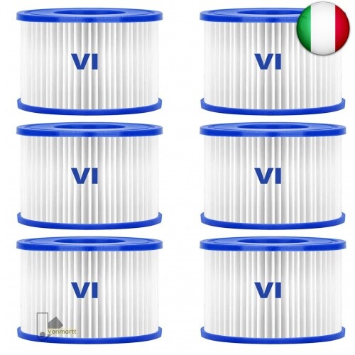 Sosayet Cartuccia Filtro Piscina Bestway 58323, Pack of 6 Cartuccia per Filtro