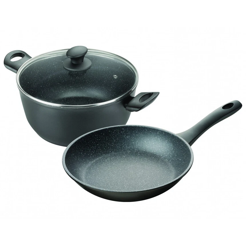 100% Genuine! PYROSTONE by PYROLUX 2 Piece Non-stick Cookware Set! RRP $269.00!