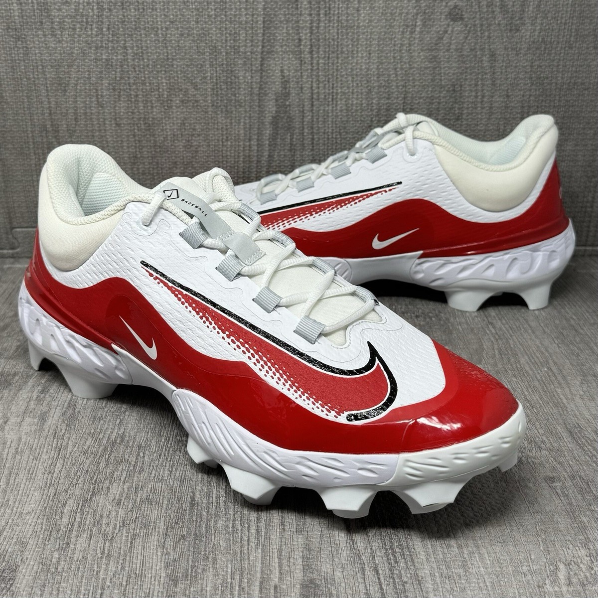 Nike Alpha Huarache Elite 4 Low MCS Baseball Cleats Red  display picture 1