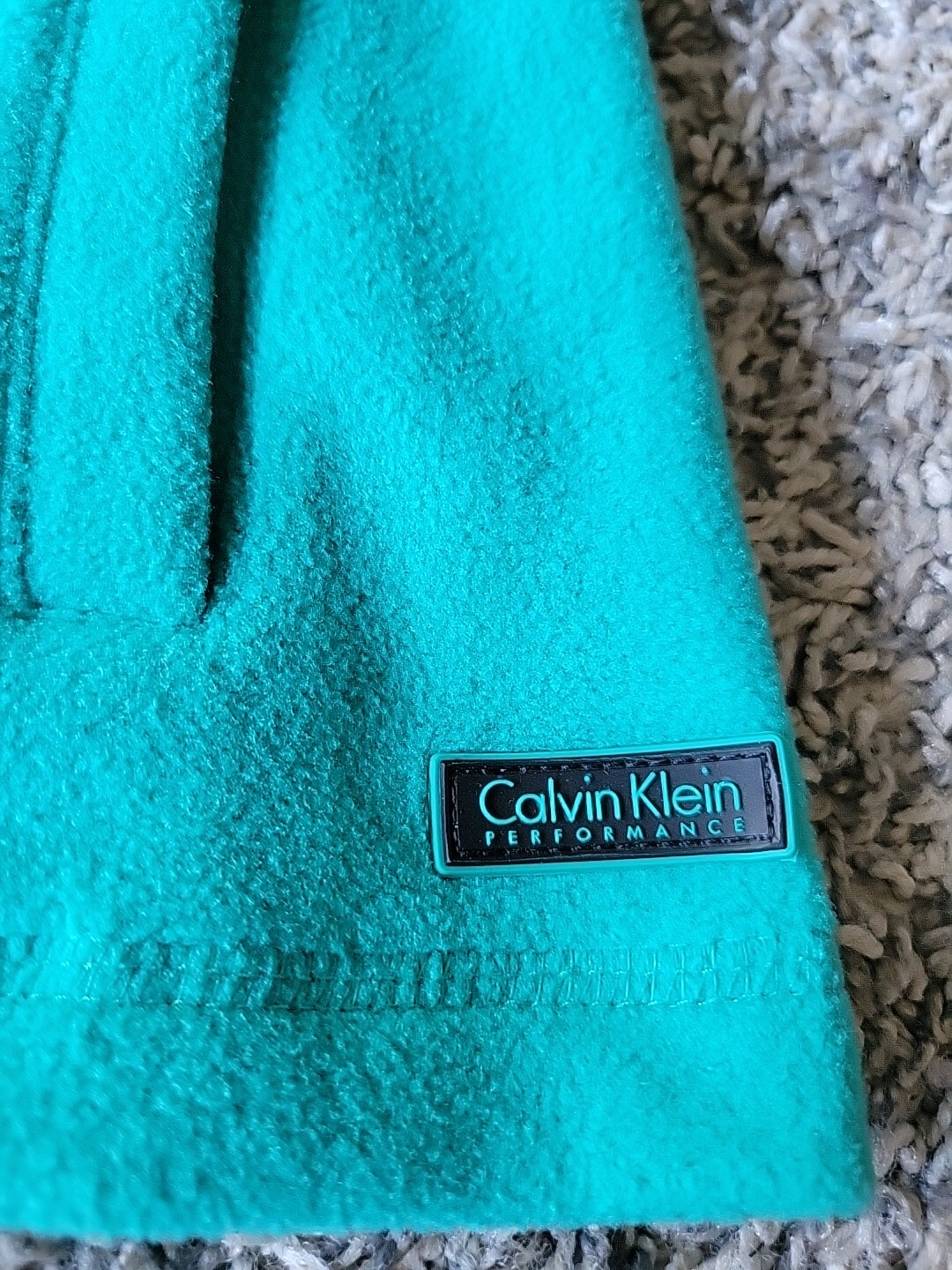 Calvin Klein Performance Womens XL Fleece Vest Teal  Quick Dry Phone Pocket thumbnail 2