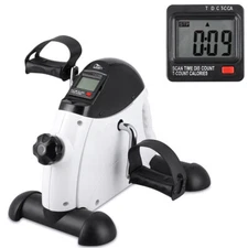 Mini Exercise Bike Under Desk Pedal Exerciser Cycle Arm Leg Peddler LCD Display