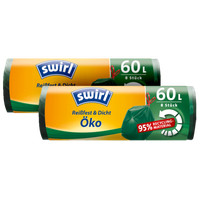 MüLlbeutel 2 Rollen Swirl 60 Liter ÖKo-MüLlbeutel Mit Zugband ReißFest & Dicht