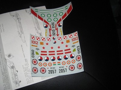 MiG 15, 21 decal sheet by Microscale Decals in 1 /72 scale