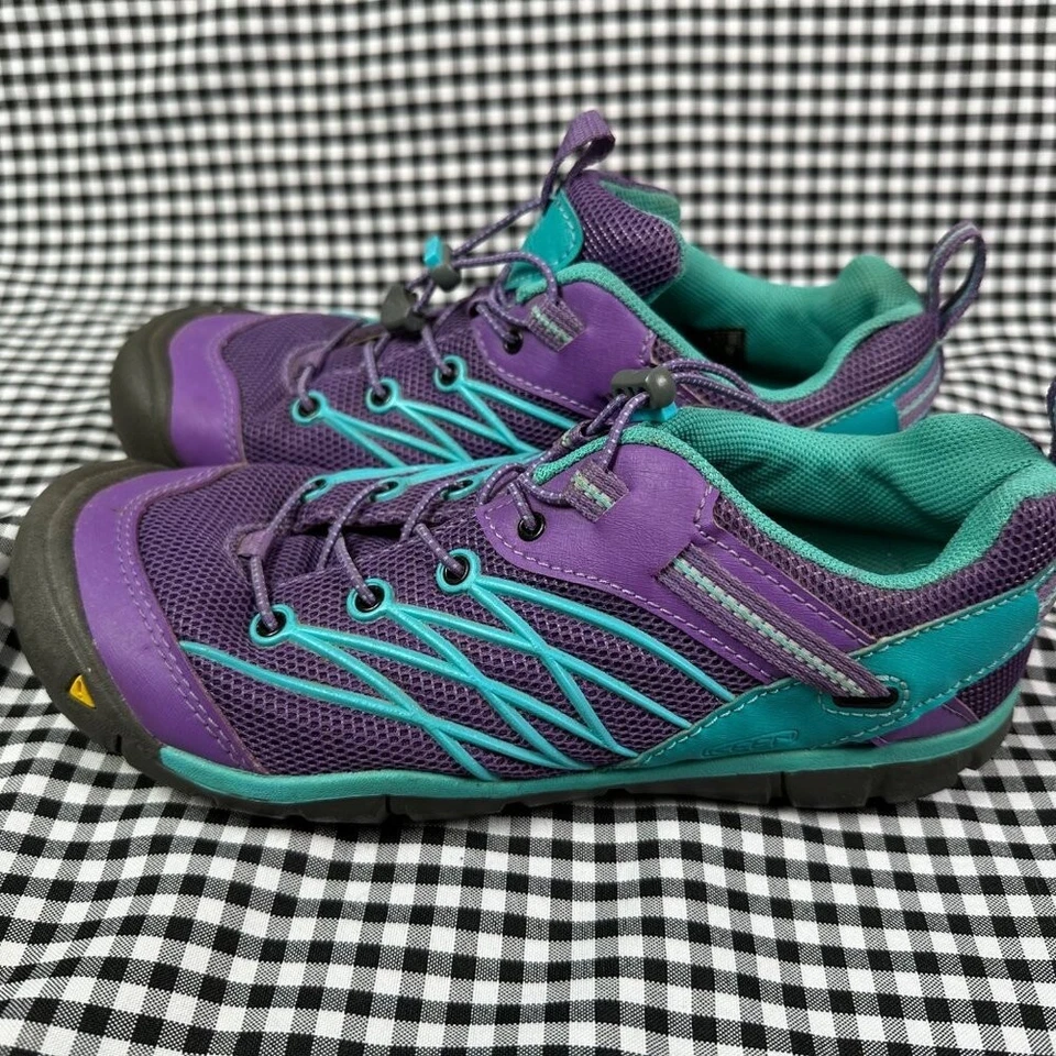 Zapatos todo terreno Keen Chandler juveniles púrpura azul encaje rápido niños talla 5 / EU 38 Foto 3 de 4