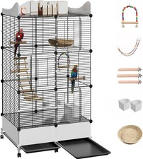 Encrypted Bird Cage Large Bird Cages 57-Inch Top Storage Space Bottom Splash
