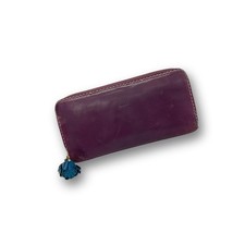 Authentic LOEWE Wallet Purple Leather From Japan