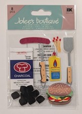 RARE Jolee's Barbecue BBQ Cookout Charcoal Grill Food Scrapbooking Stickers