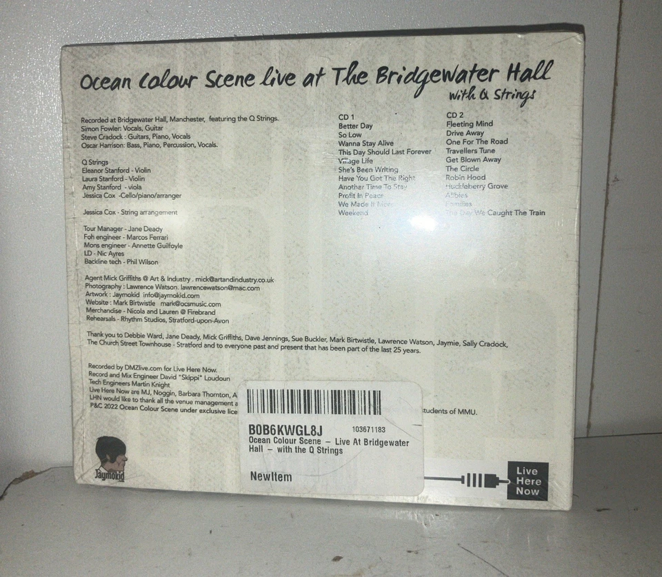 Ocean Colour Scene Live At Bridge water Hall With Q Strings Sealed DBL CD Import - Image 2 of 2