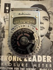 Sekonic Photoelectric L-6 Analog Display Light Meter w/ Leather Case Manual