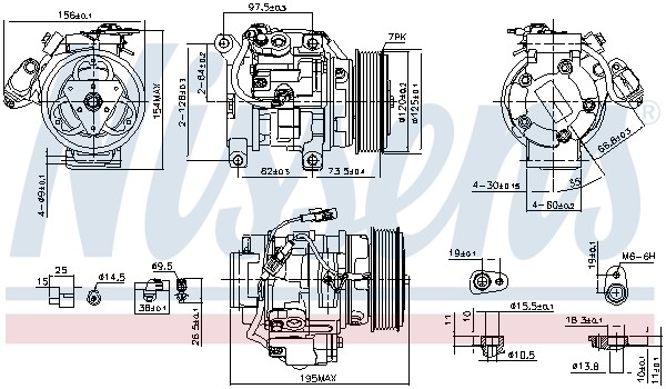 COMPRESSOR AIR CONDITIONING 89433 FOR TOYOTA HILUX/VIGO/VII/Pickup 3.0L 4cyl - Image 17