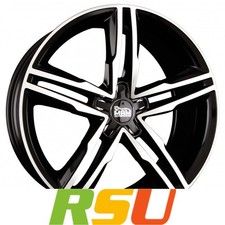 MAM A1 black front polish 8x18" ET30 LK5 112 ML 66.5 Alufelgen 18 Zoll