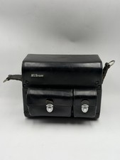 VINTAGE NIKON FB-5 BLACK LEATHER CAMERA CASE WITH BUILT IN LENS HOLDER