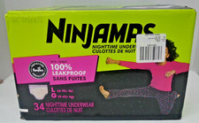 Girls Nighttime Bedwetting Underwear Size L, 34ct