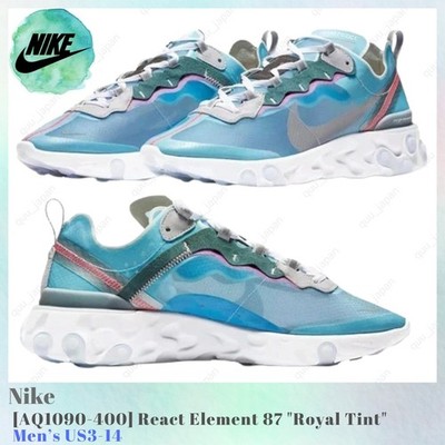 Nike React Element 87 Royal Tint AQ1090-400 Men's US3-14 NEW