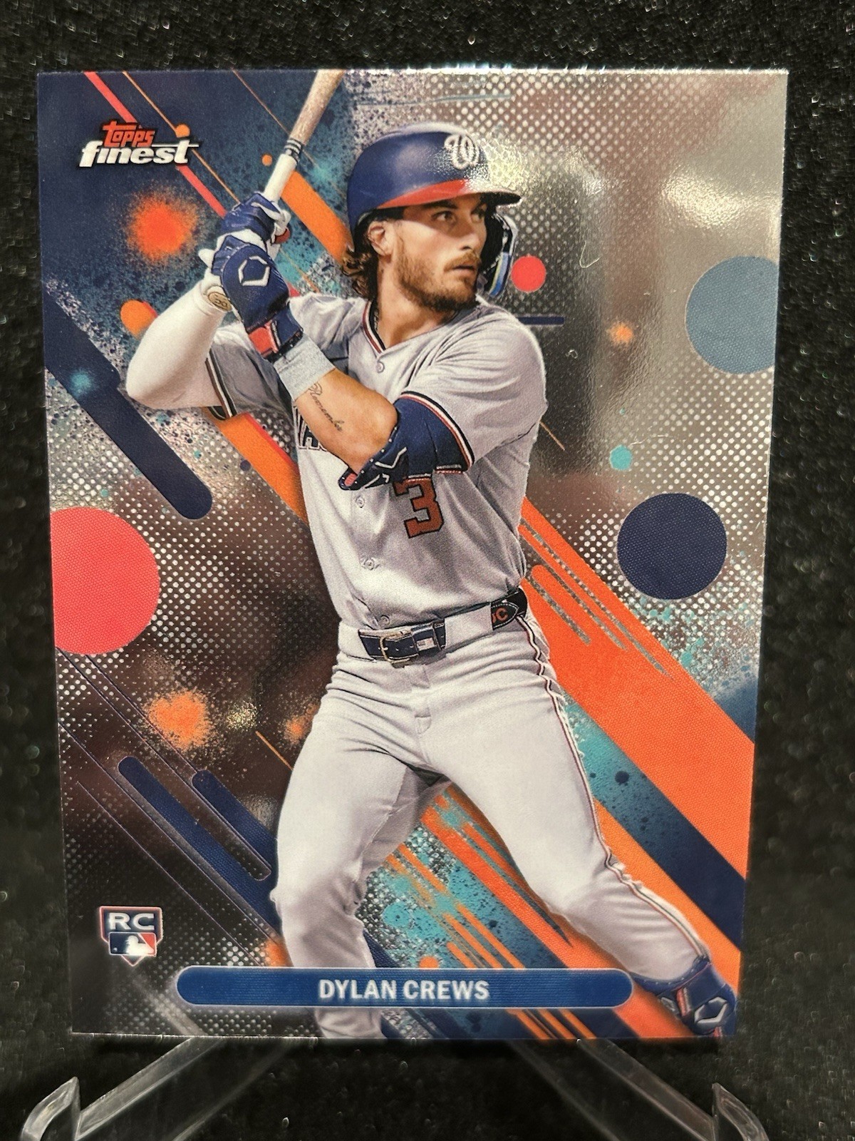 2025 Topps Finest Baseball Dylan Crews Common #34 RC Washington Nationals