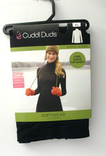 Cuddl Duds Womens Softwear stretch long sleeve Turtleneck top XL 18-20 black