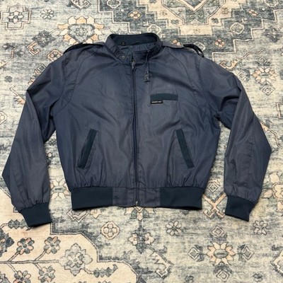 Vintage Members Only Iconic Classic Cafe Racer Bomber Jacket Navy Blue
