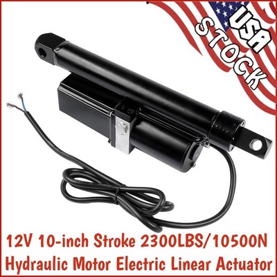 12V DC Hydraulic Motor Electric Linear Actuator Max Push 2300LBS 10 inch Stroke