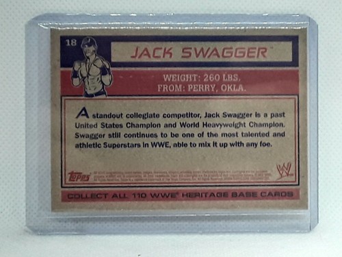 Jack Swagger 2012 Topps WWE Heritage Pro Wrestling - 1985 Design - #18 - - Picture 2 of 2