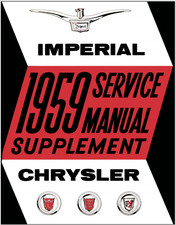 1959 Chrysler Imperial Service Manual Supplement Part No. D-l 6798 Usb