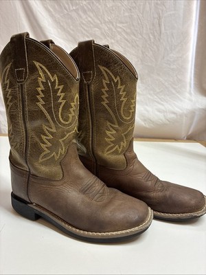 Cody James Square Toe Boots Child Kids Size 2D (BBSC1877) Leather Brown