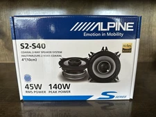 Alpine S2-S40 S-Series 4" 2-Way Coaxial Speakers