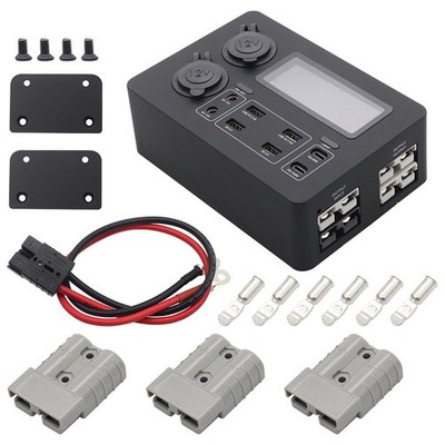 12V Power Box mehrere Steckdosen Echtzeitüberwachung Camping Netzteil