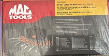 Mac Tools Pe01756ao Ten Piece Long Plier Set Plus Bonus Cutter With Tool Bag