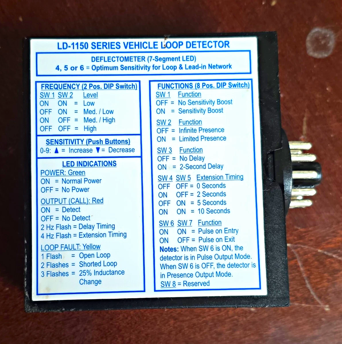 BASE Industries LD-1150-LV Vehicle Loop Detector 12-24V AC/DC Digital SPDT