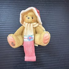 Cherished Teddies BEAR WITH SCARF Stocking Holder 176125 Shelf Hanger 1996 NoBox