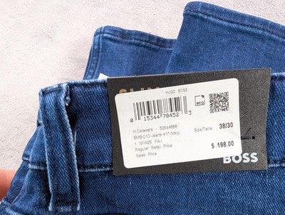 BOSS Men's Slim Fit Comfortable Stretch Denim H-DELAWARE 50544888