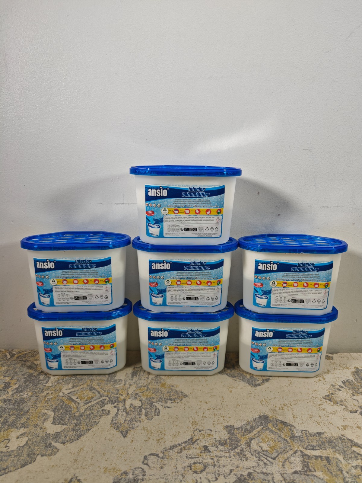 (7 OF 10) ANSIO Dehumidifier 500ml Pack of 7 Condensation Remover Moisture Absor