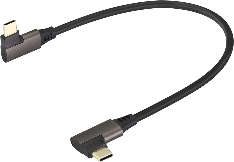 Cable USB 3.1 Tipo C 90 Grados - 4K@60Hz, Carga Rápida, Extensión 0.3M Foto 3 de 4