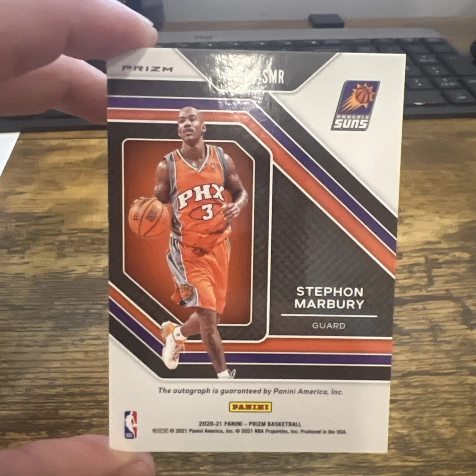Panini Prizm Penmanship Stephon Marbury 2020-21 #PE-SMR automático Foto 2 de 3