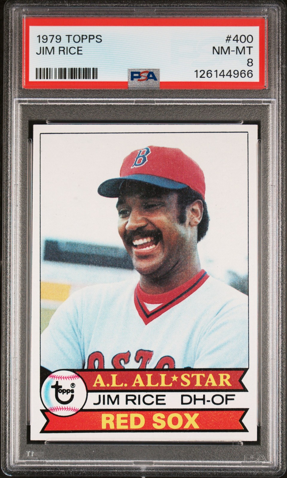 1979 TOPPS #400 JIM RICE PSA 8