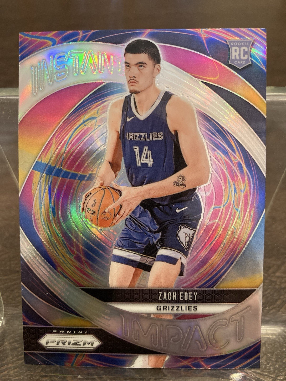 2024-25 Panini Prizm Zach Edey Instant Impact Silver Prizm RC #25 Grizzlies