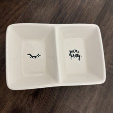 RAE DUNN You  re Pretty Ceramic Trinket Tray Artisan Collection