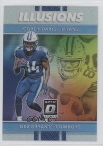 2017 Donruss Optic Illusions Holo Silver Prizm Corey Davis Dez Bryant Rookie RC